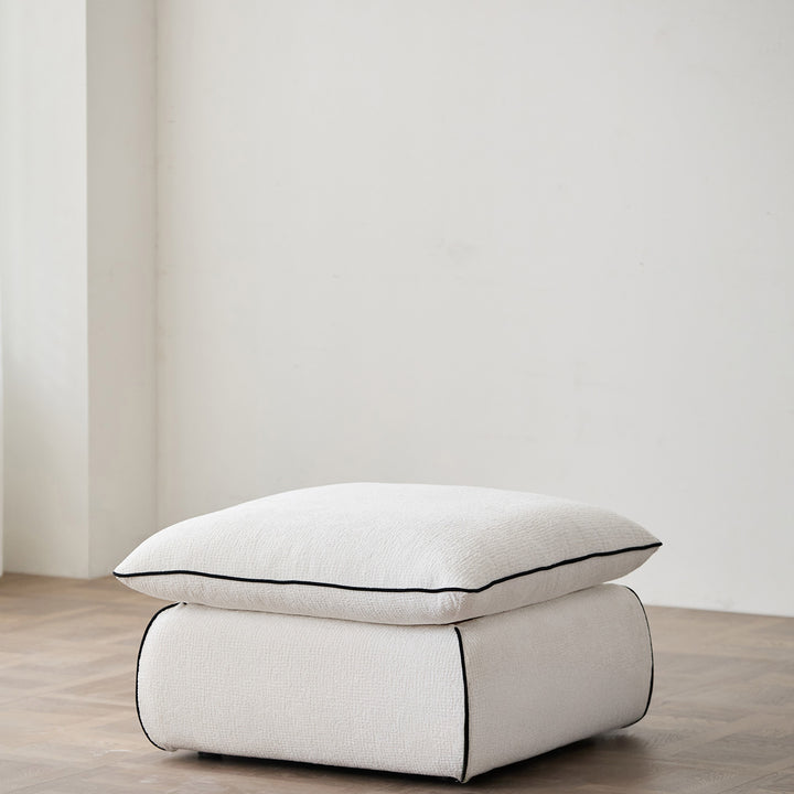 Minimalist Chenille Velvet Fabric Ottoman CLOUD