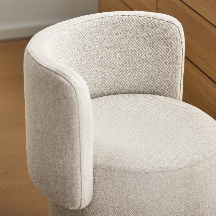 Minimalist cotton fabric dressing chair noel color swatches.