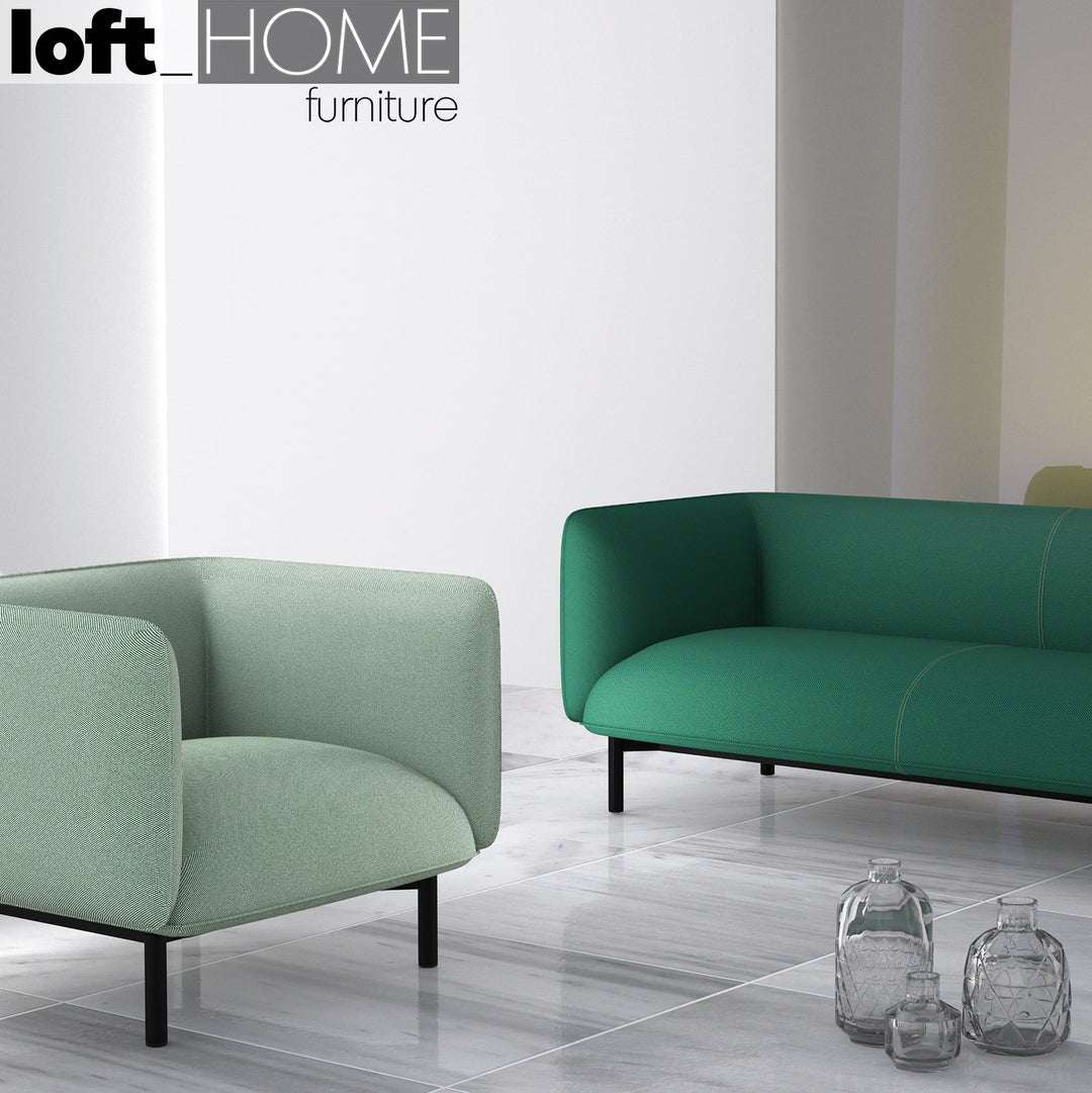 Minimalist fabric 1 seater sofa mello in real life style.