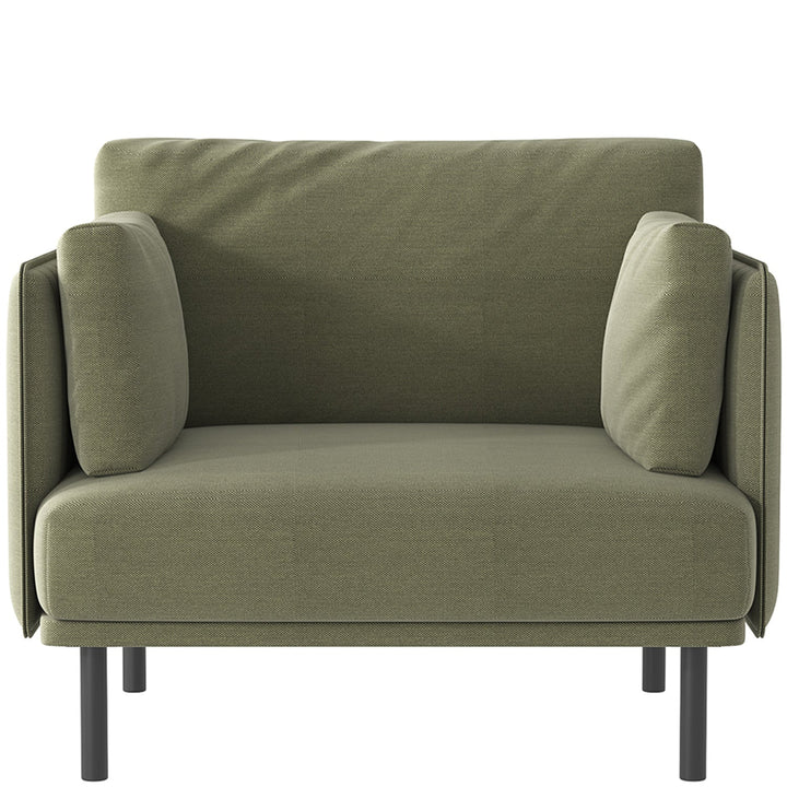 Minimalist fabric 1 seater sofa muti in white background.
