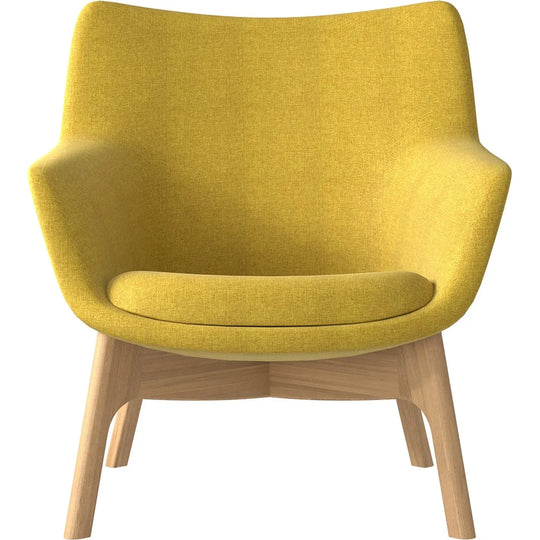 Scandinavian fabric 1 seater sofa sys low back in white background.