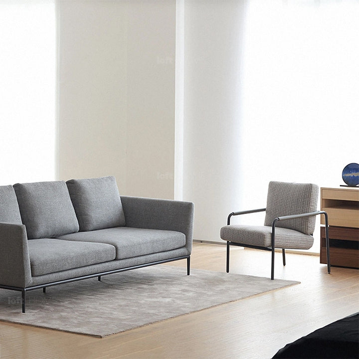 Minimalist fabric 1 seater sofa vemb detail 5.