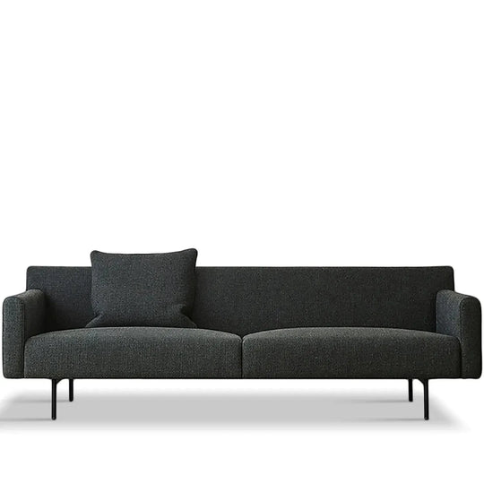 Minimalist fabric 2 seater sofa ann in white background.