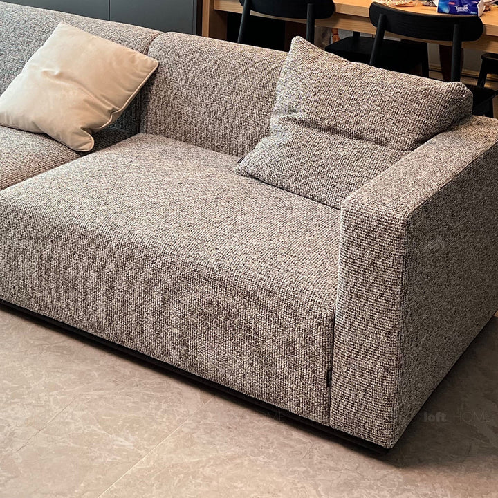 Minimalist fabric 2 seater sofa bri situational feels.