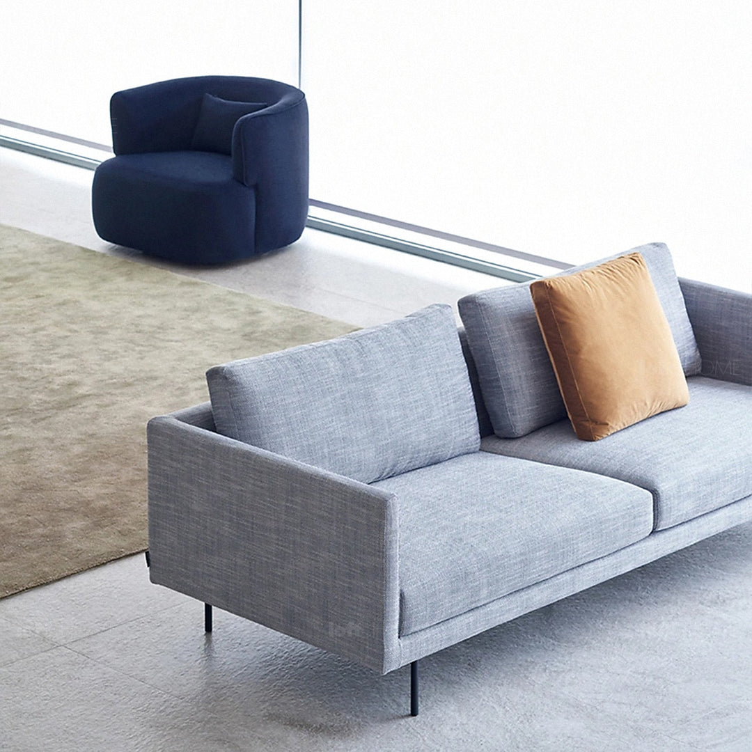 Minimalist fabric 2 seater sofa rina environmental situation.