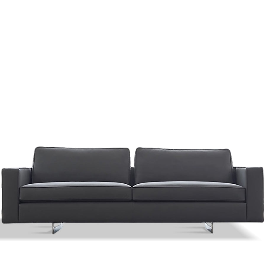 Minimalist fabric 2 seater sofa vemb in white background.