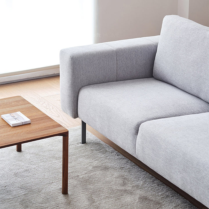 Minimalist fabric 3 seater sofa amalf environmental situation.