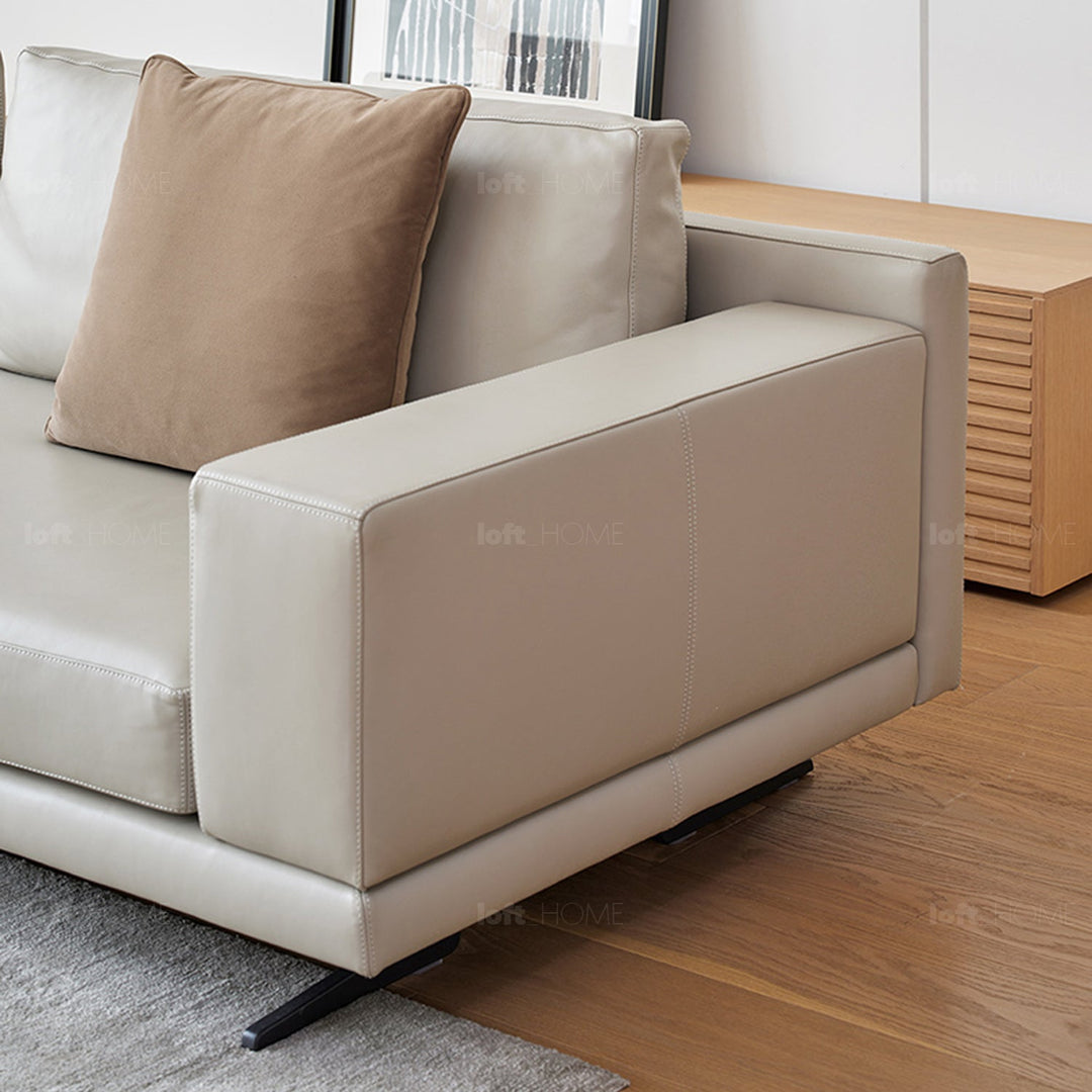 Minimalist fabric 3 seater sofa bologna layered structure.