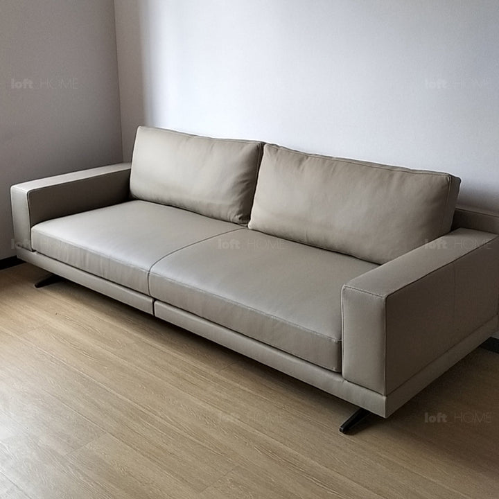 Minimalist fabric 3 seater sofa bologna detail 4.