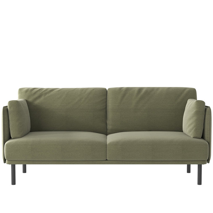 Minimalist fabric 3 seater sofa muti in white background.