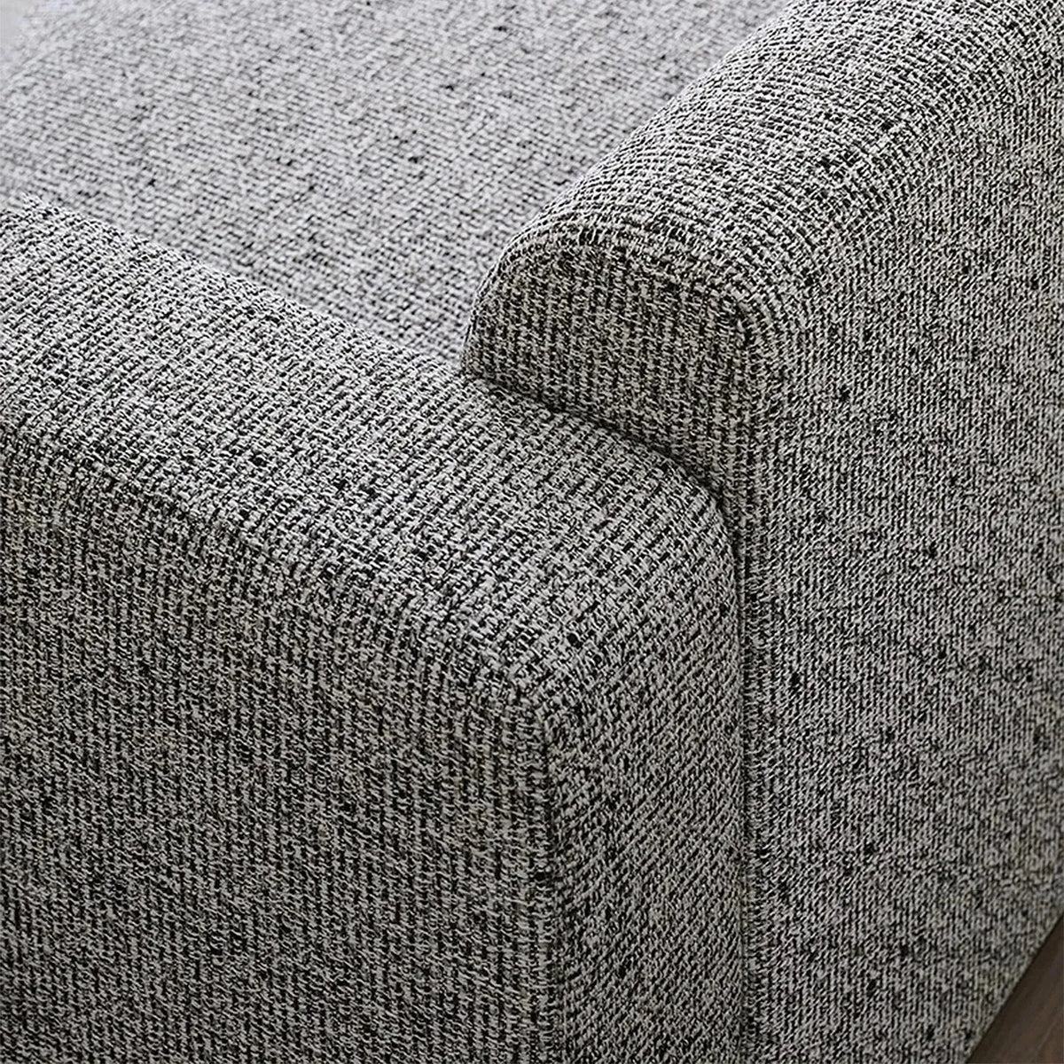 Minimalist fabric 3 seater sofa nemo layered structure.