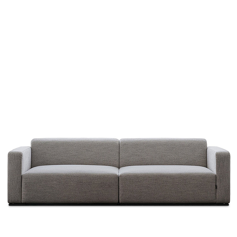 Minimalist fabric 3 seater sofa nemo in white background.