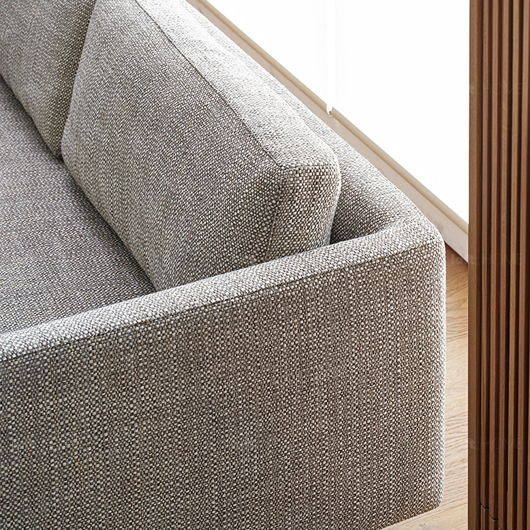 Minimalist fabric 3 seater sofa nor situational feels.
