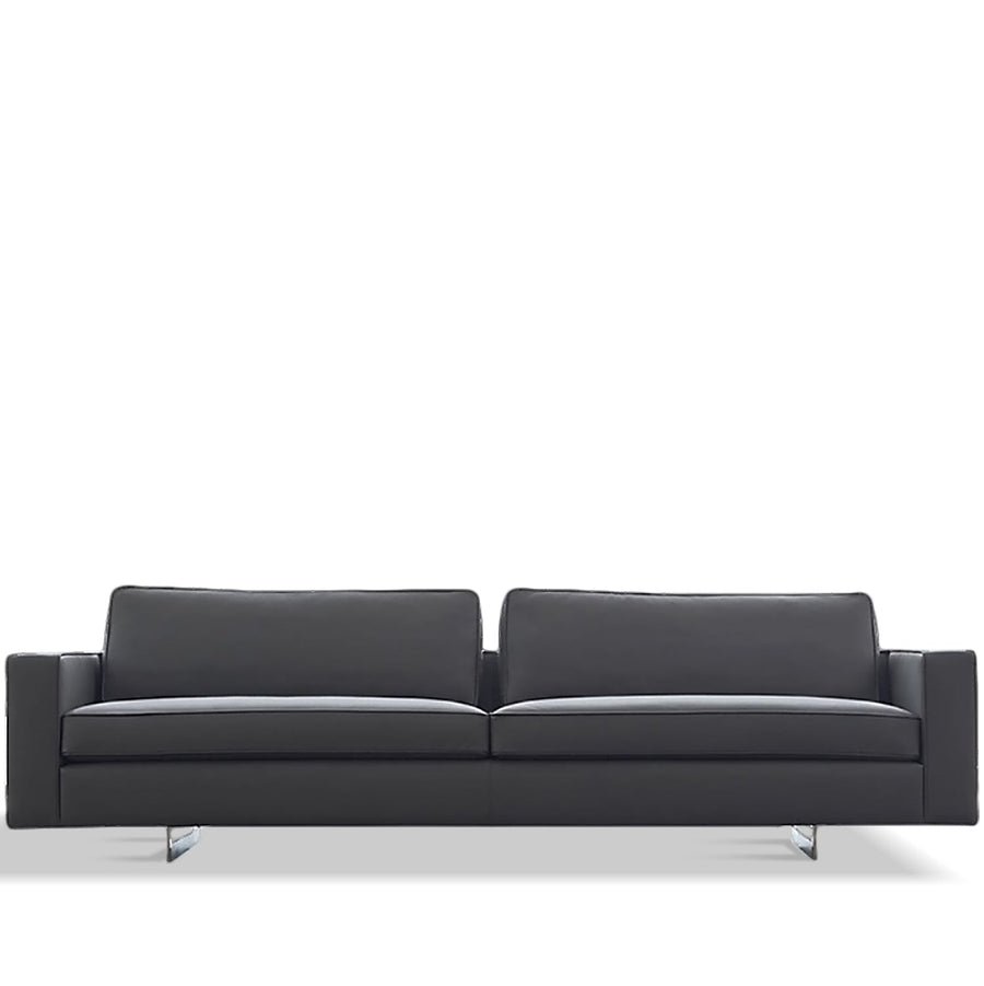 Minimalist fabric 3 seater sofa vemb in white background.