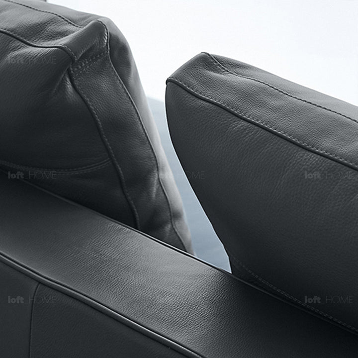 Minimalist fabric 3.5 seater sofa como environmental situation.