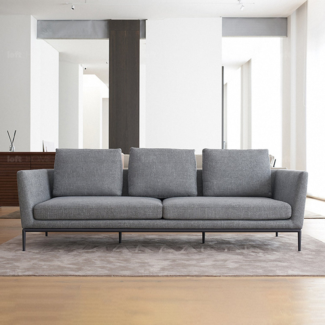 Minimalist fabric 3.5 seater sofa grace situational feels.
