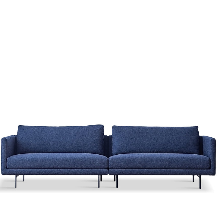 Minimalist fabric 3.5 seater sofa rina in white background.
