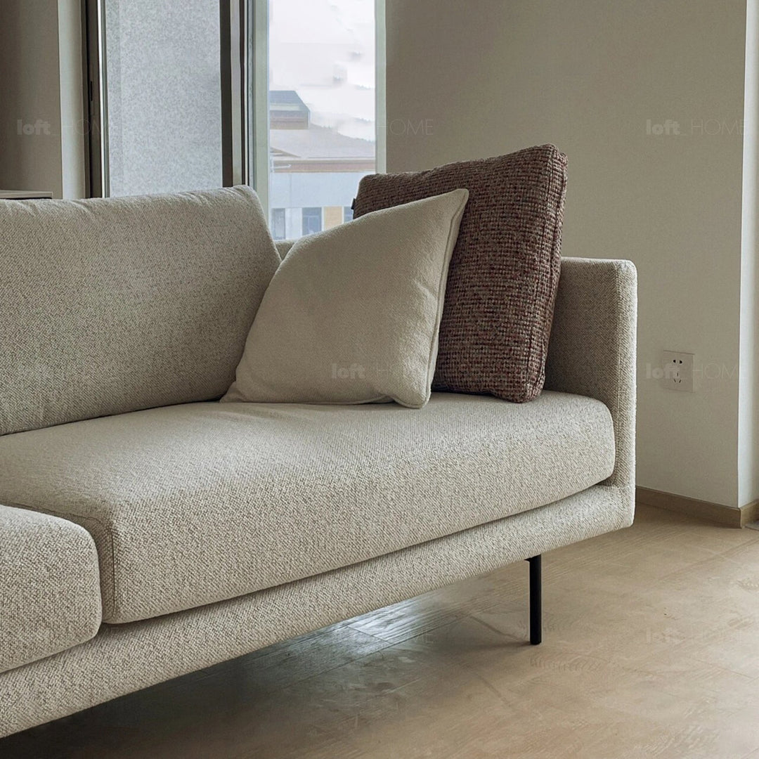 Minimalist fabric 3.5 seater sofa rina detail 4.