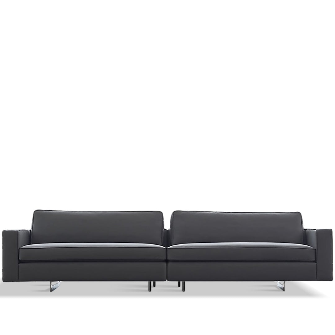 Minimalist fabric 3.5 seater sofa vemb in white background.