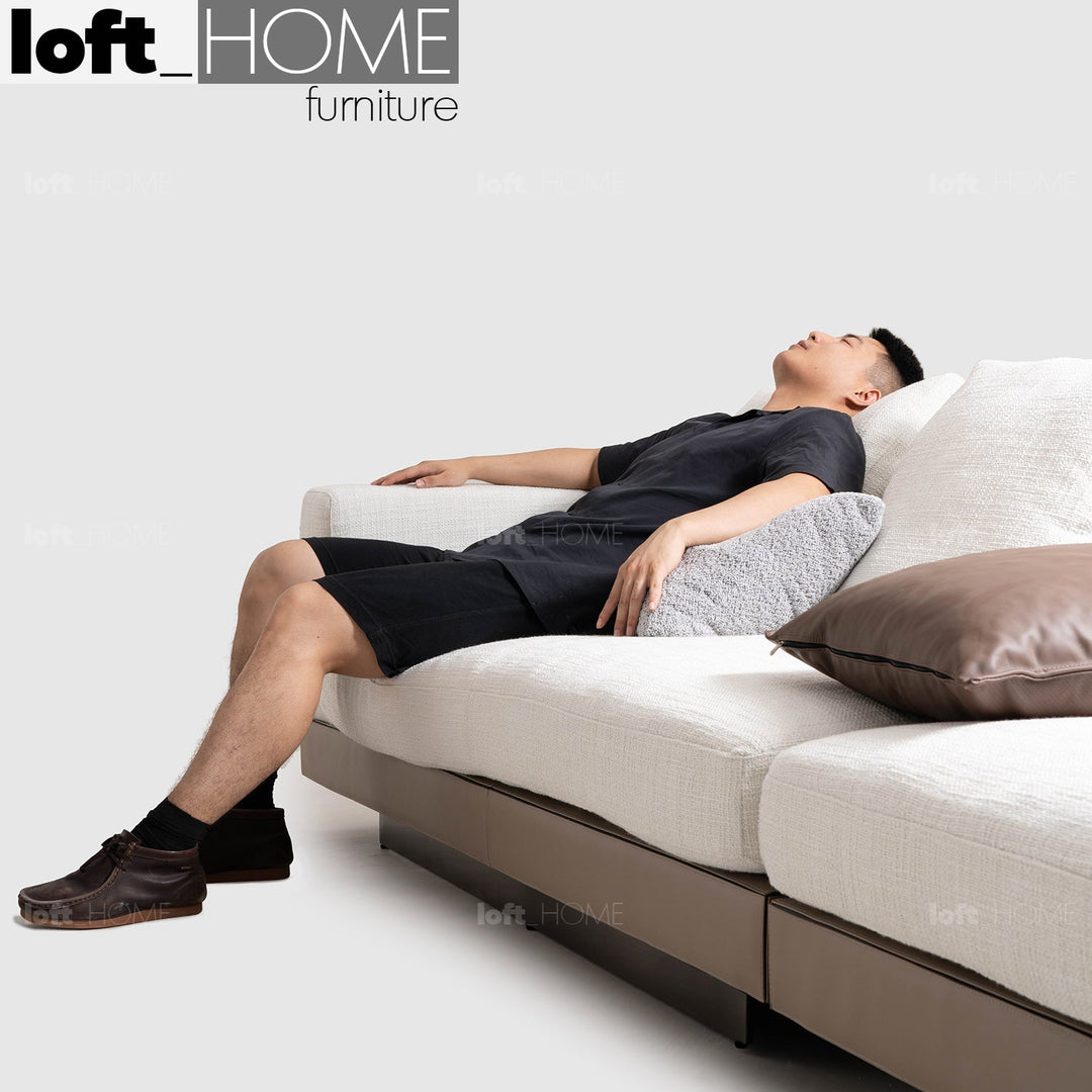Minimalist fabric 4 seater sofa connery conceptual design.