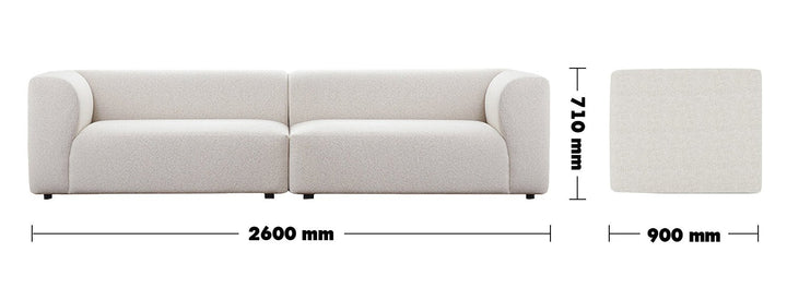 Minimalist Fabric 4 Seater Sofa FLOWER