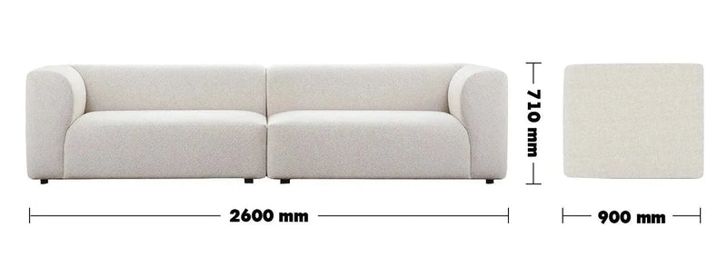 Minimalist fabric 4 seater sofa flower size charts.