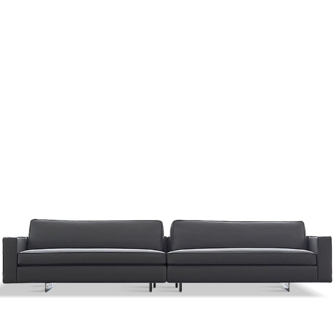Minimalist fabric 4 seater sofa vemb in white background.