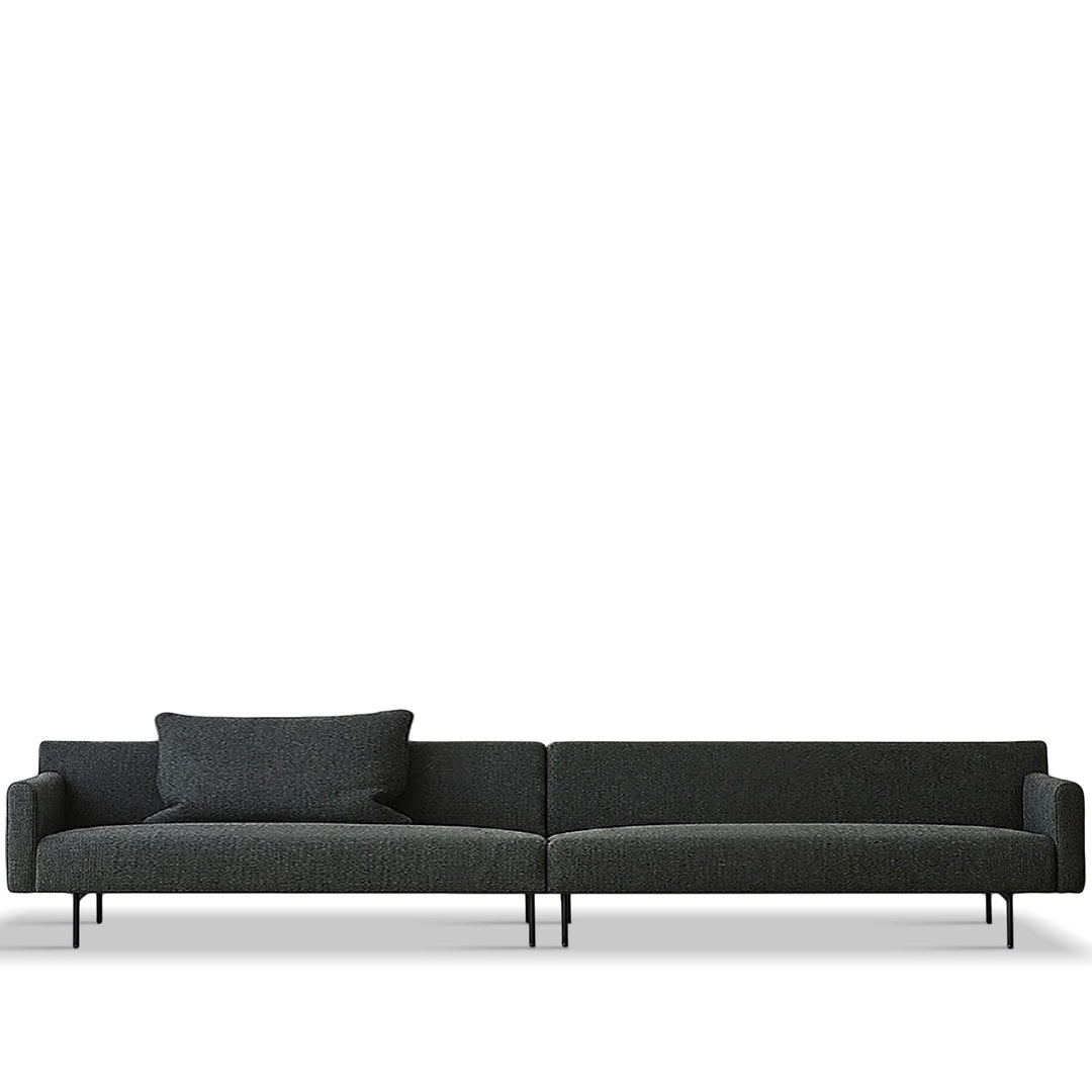 Minimalist fabric 4.5 seater sofa ann in white background.