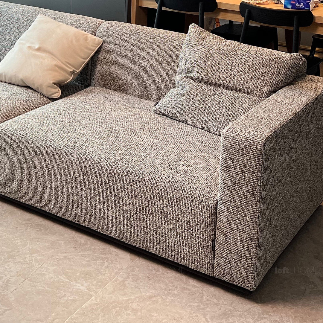 Minimalist fabric 4.5 seater sofa bri situational feels.