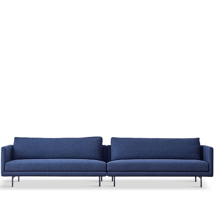 Minimalist fabric 4.5 seater sofa rina in white background.
