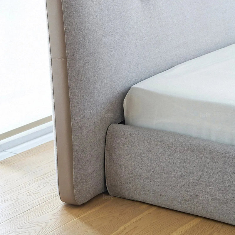 Minimalist fabric bed charles environmental situation.