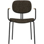 Industrial Fabric Dining Chair ET Arm