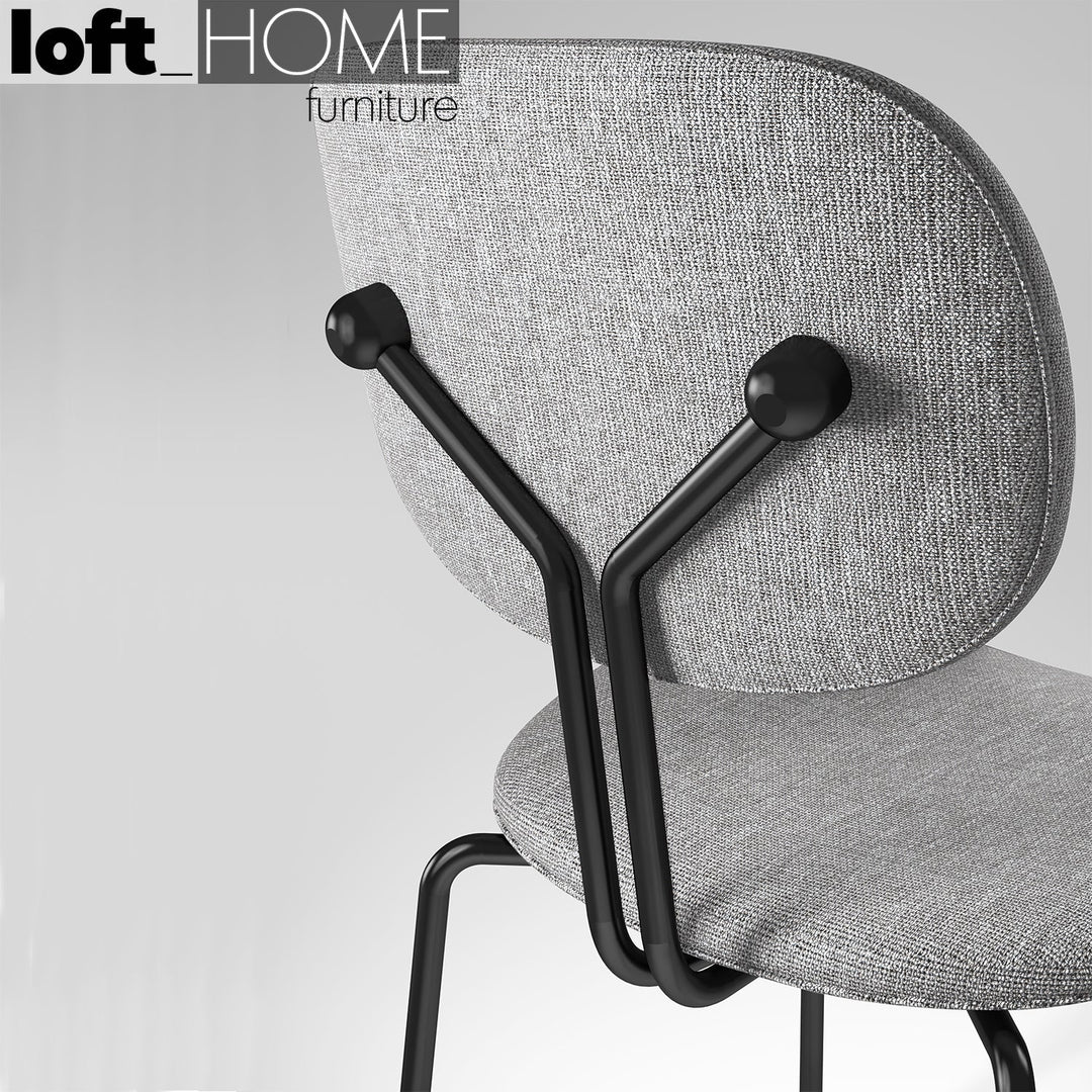 Minimalist fabric dining chair et primary product view.