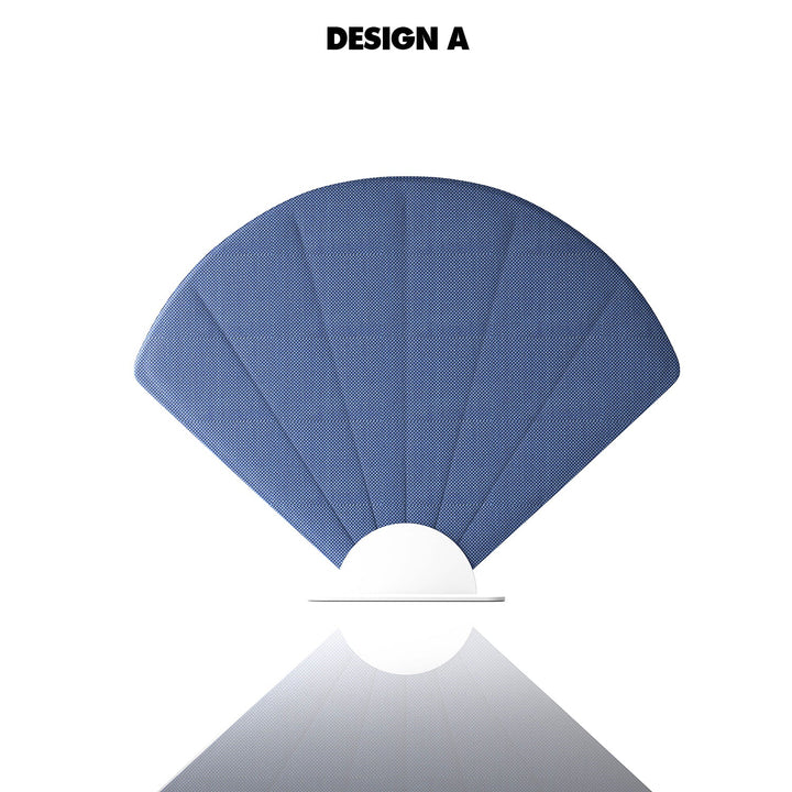 Minimalist fabric divider fan in details.