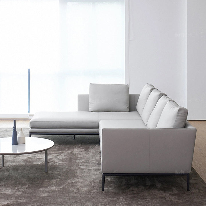 Minimalist Fabric L Shape Sectional Sofa GRACE 3+L