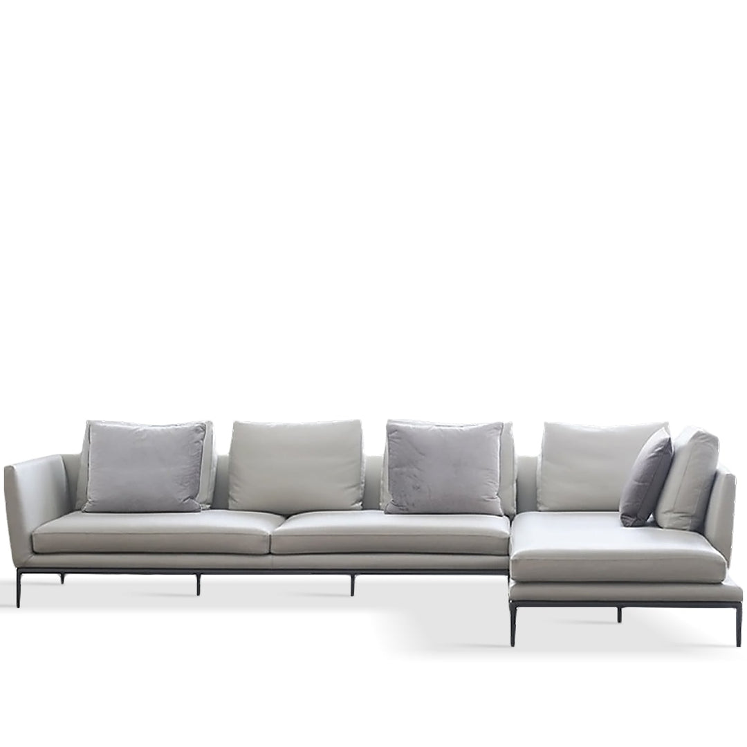 Minimalist fabric l shape sectional sofa grace 3+l layered structure.