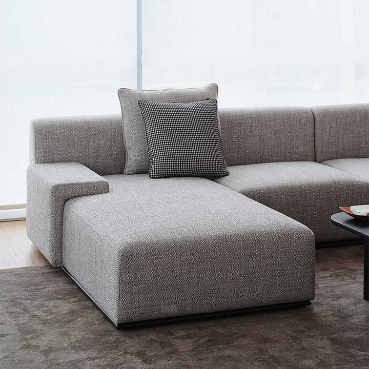 Minimalist fabric l shape sectional sofa nemo 2+l environmental situation.