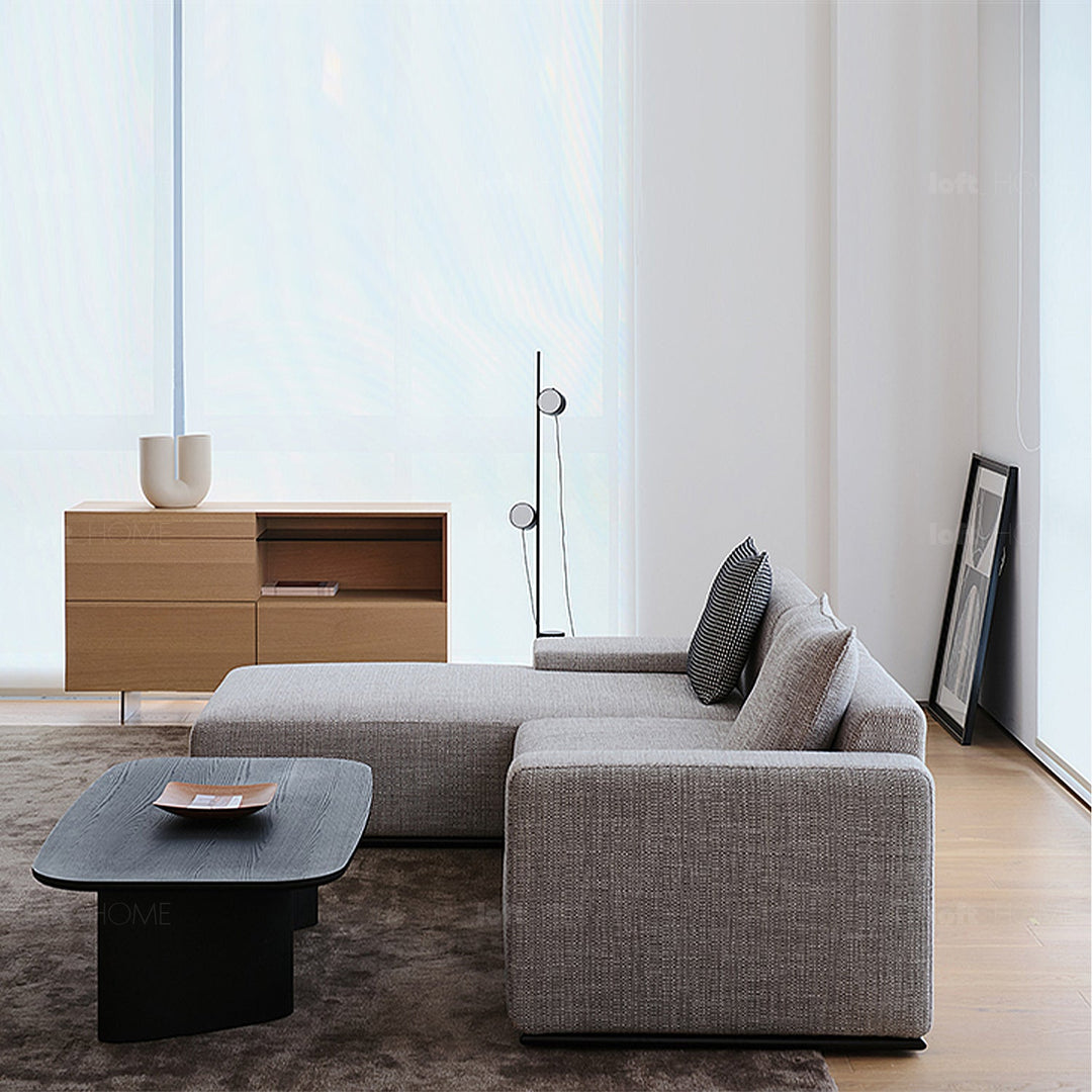 Minimalist fabric l shape sectional sofa nemo 2+l in details.