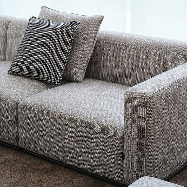 Minimalist fabric l shape sectional sofa nemo 2+l in still life.