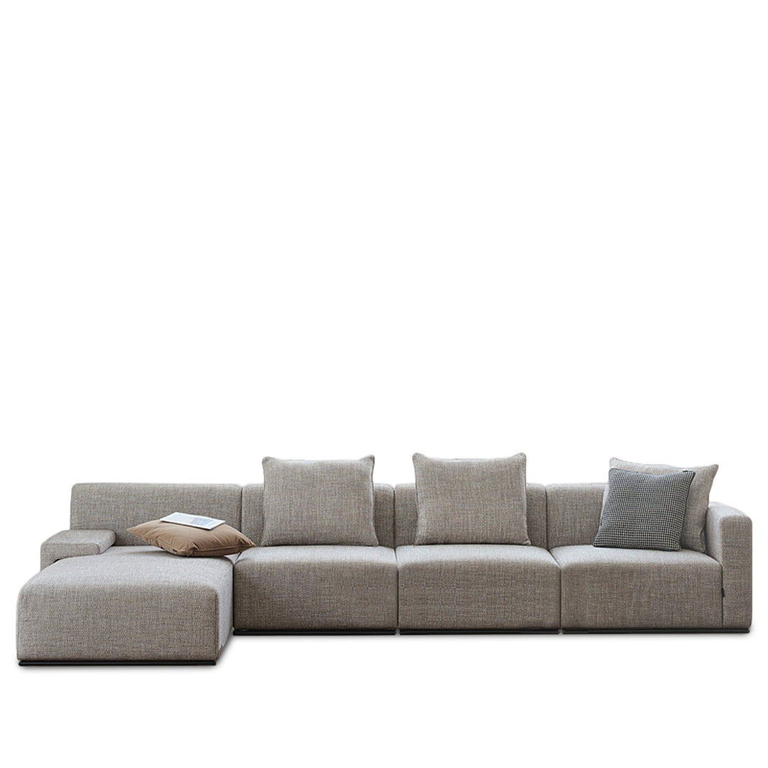 Minimalist fabric l shape sectional sofa nemo 3+l detail 2.