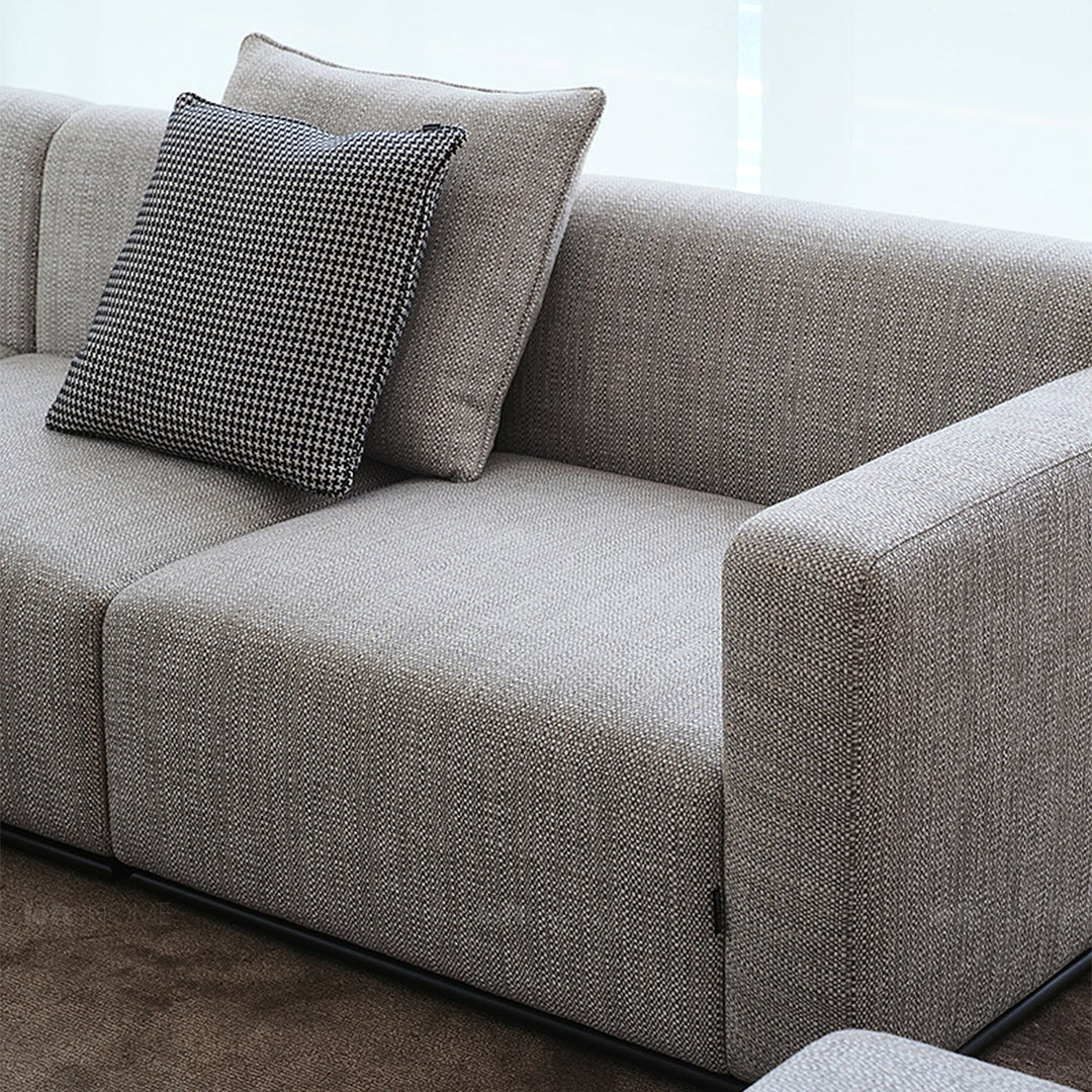 Minimalist fabric l shape sectional sofa nemo 3+l in still life.