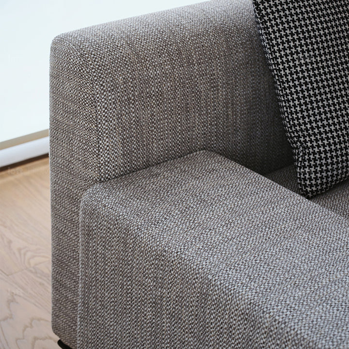 Minimalist fabric l shape sectional sofa nemo 3+l layered structure.