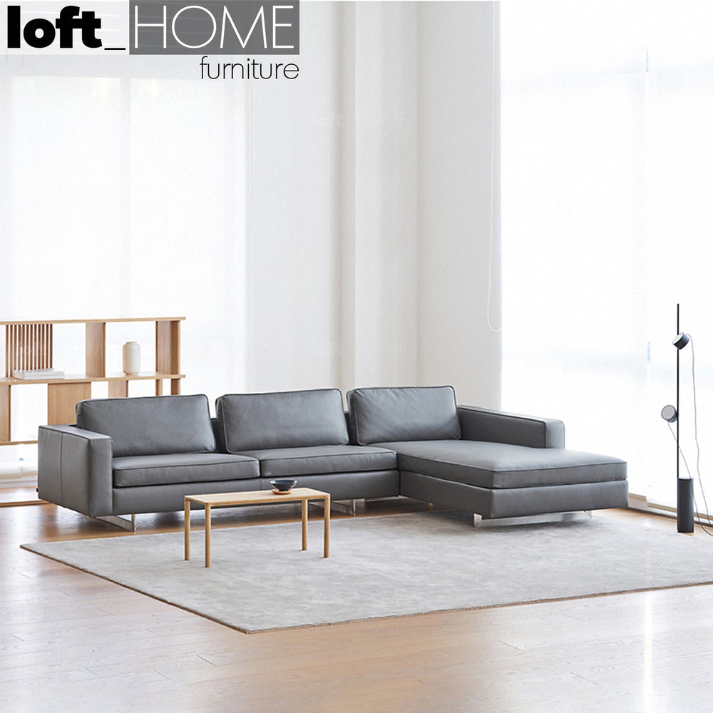 Minimalist fabric l shape sectional sofa vemb 2+l primary product view.