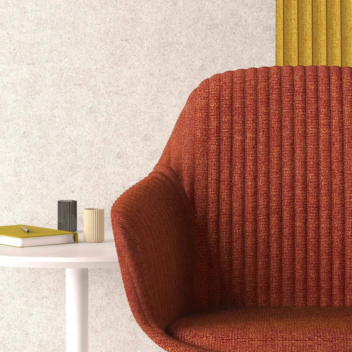 Modern fabric office chair sys with context.