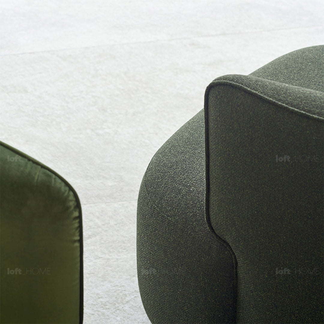 Minimalist fabric revolving 1 seater sofa heb conceptual design.