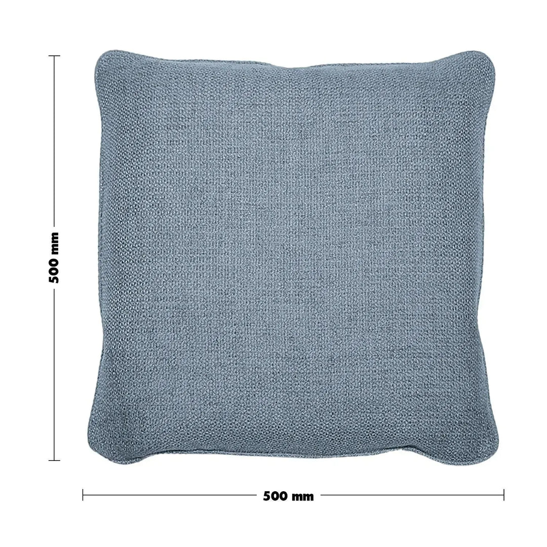 Minimalist fabric sofa pillow pale blue size charts.