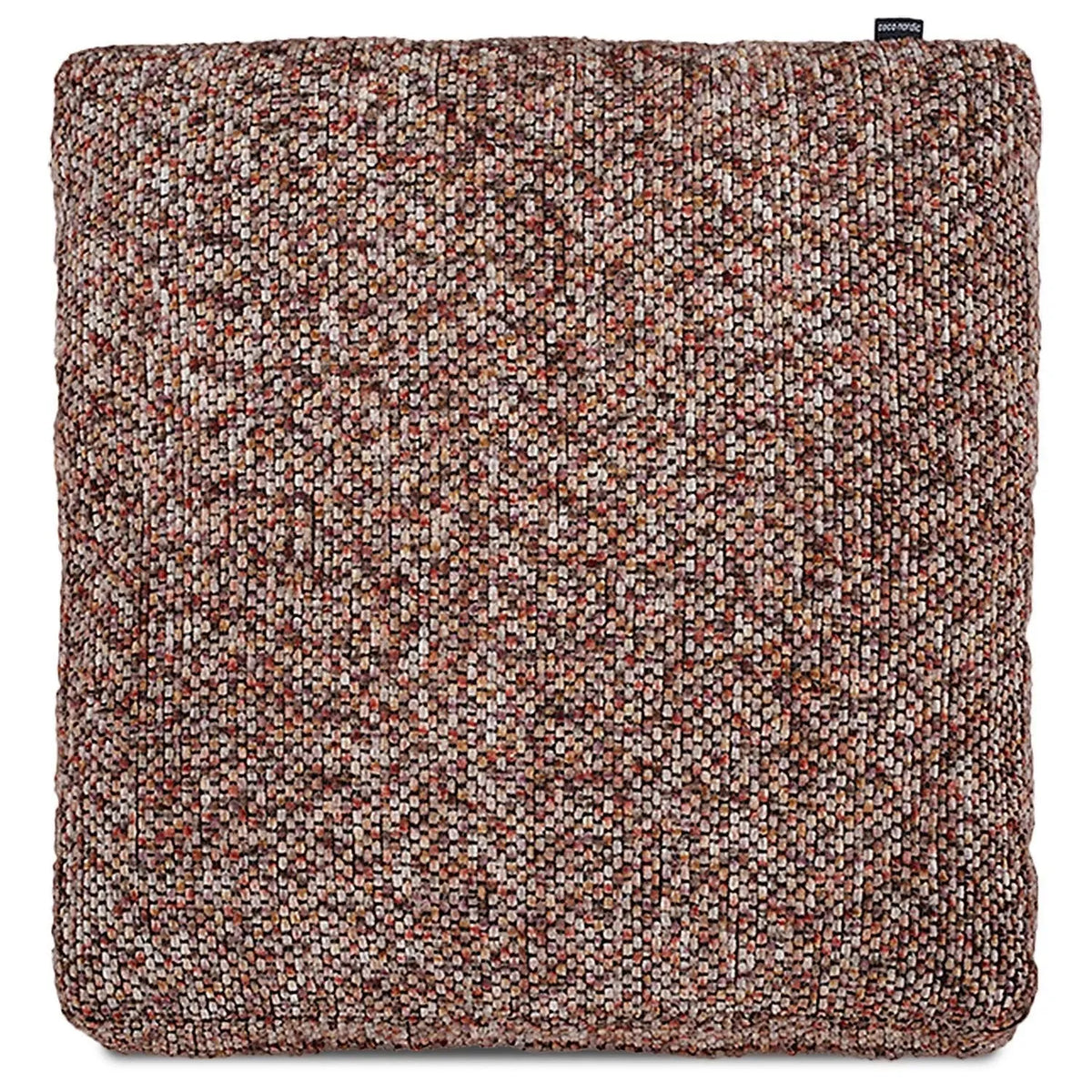 Modern fabric sofa pillow spring red in white background.