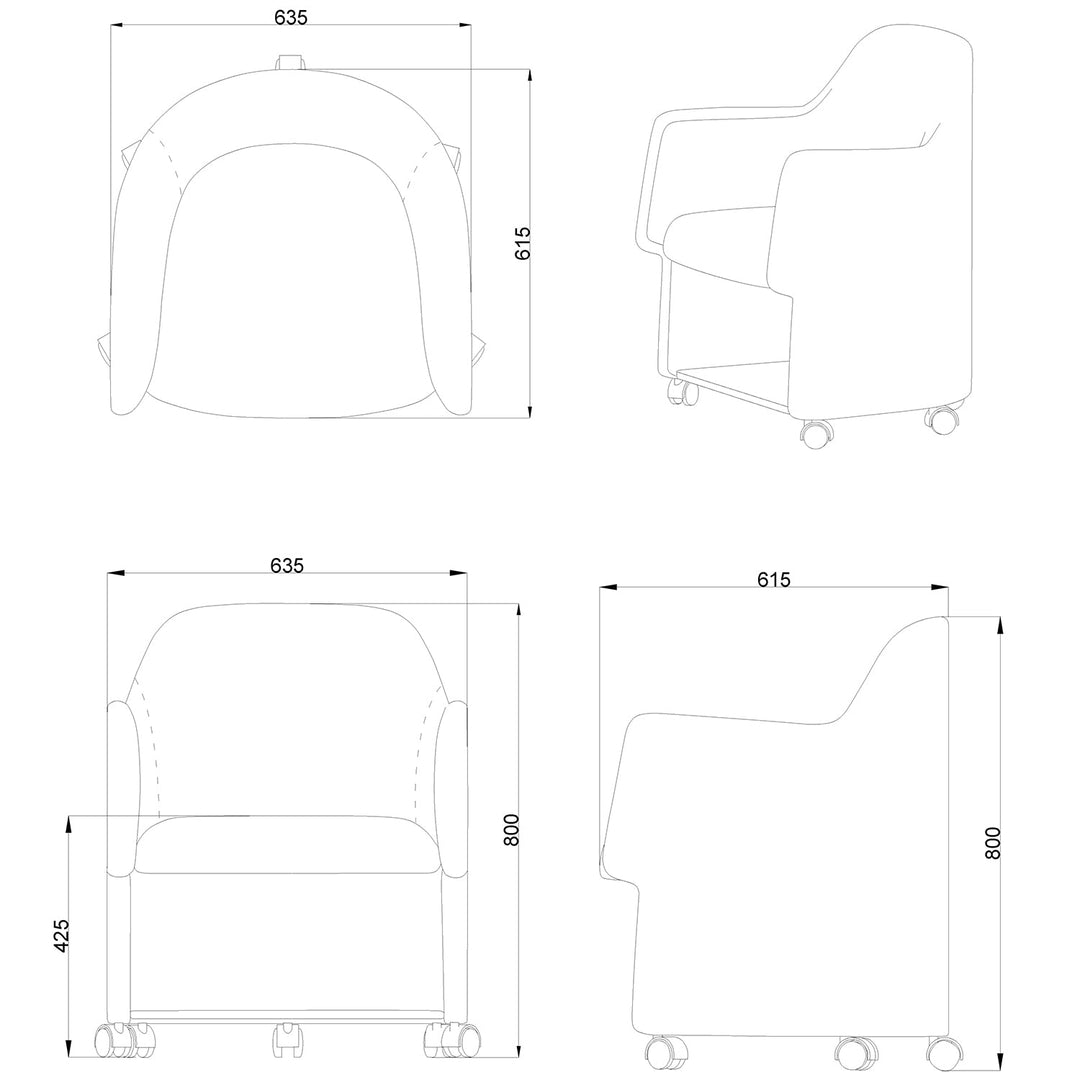 Minimalist Fabric Training Office Chair CACTUS