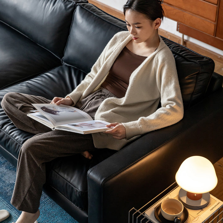 Minimalist Genuine Leather 2 Seater Sofa UNIQUE