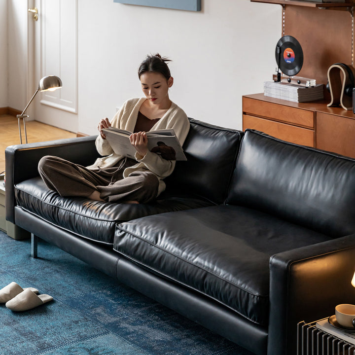 Minimalist Genuine Leather 2 Seater Sofa UNIQUE